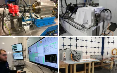 Mosaïque essais moteurs électriques