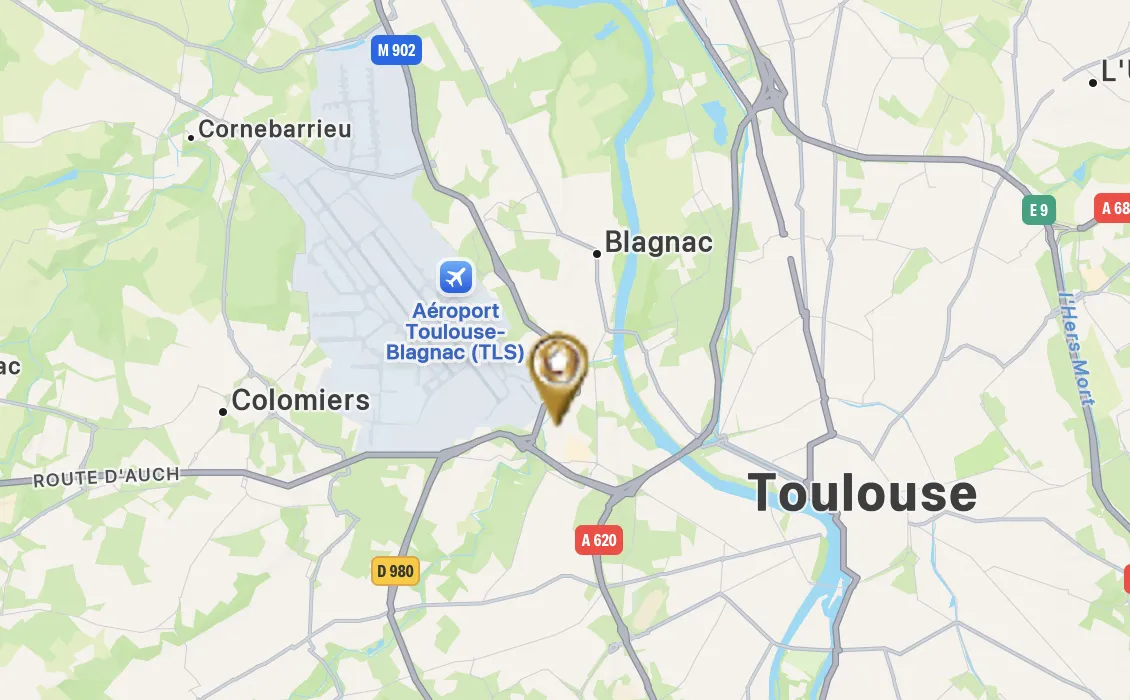 Localisation centre Toulouse