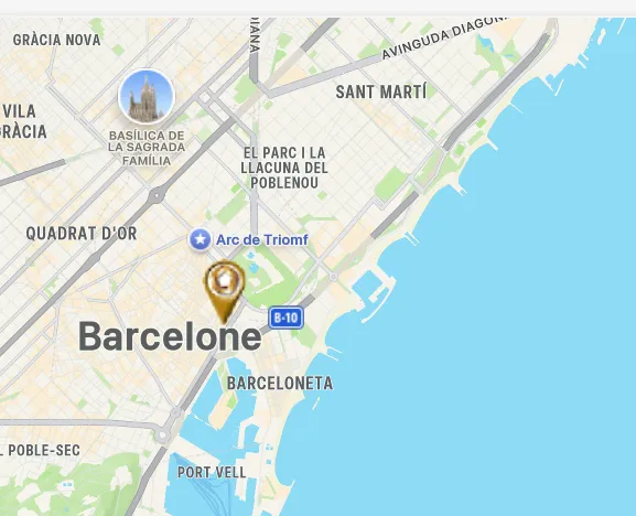 Localisation centre de Barcelone