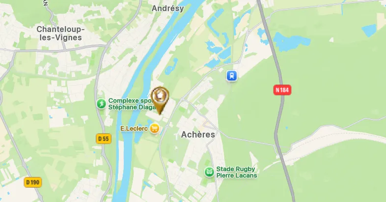 Localisation centre d'Achères