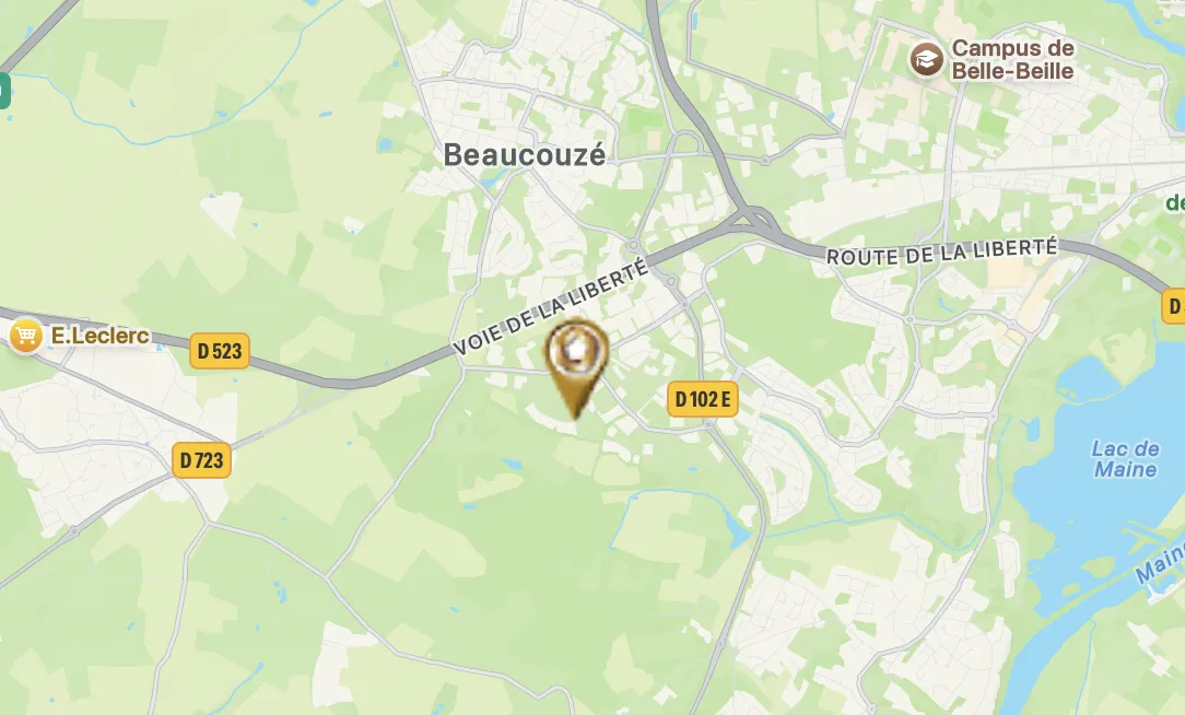 Localisation centre d'Angers