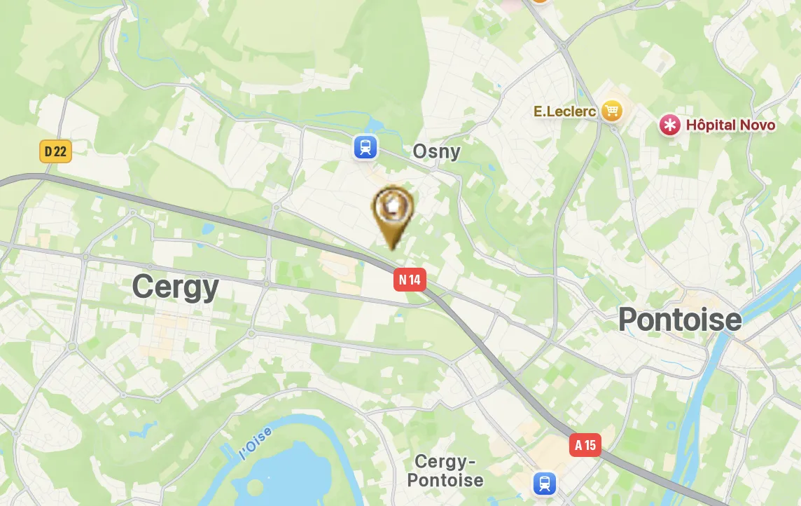 Localisation centre d'Osny