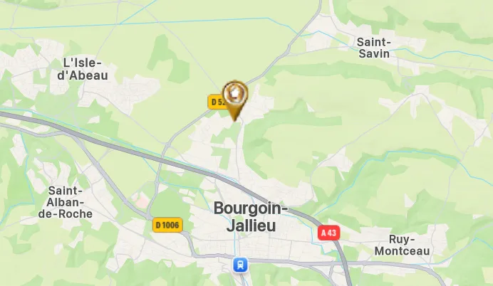 Localisation centre de Bourgoin