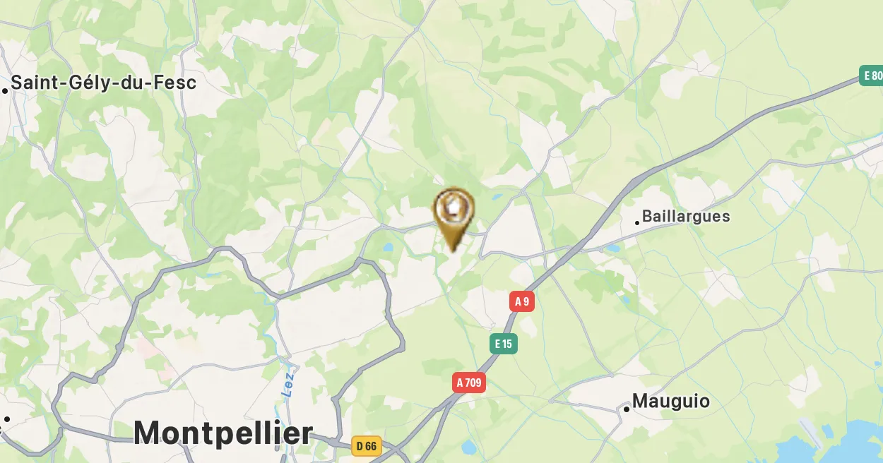 Localisation centre de Montpellier