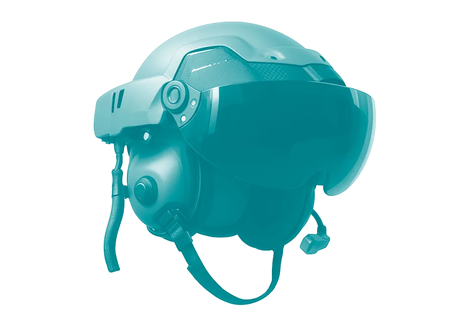 Casque pilote hélicoptère de combat