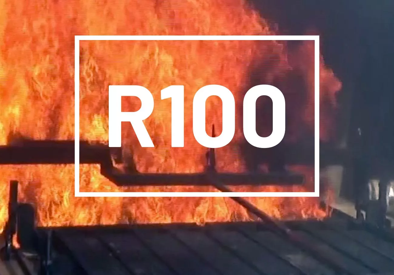 Essai feu automobile R100 Essai feu automobile R100